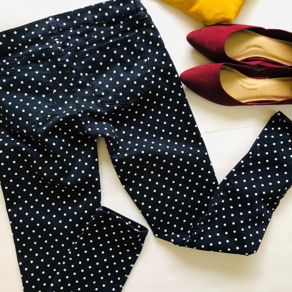 J. Crew Toothpick Polkadot skinny Pants Jeans 25 - Picture 5 of 6